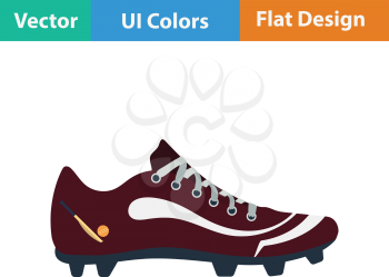 Crickets boot icon. Flat design. Vector illustration.