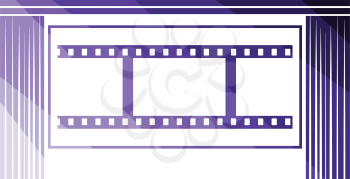 Cinema theater auditorium icon. Flat color design. Vector illustration.