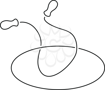Icon of Jump rope and hoop . Thin line design. Vector illustration.