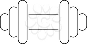 Dumbbell icon. Thin line design. Vector illustration.