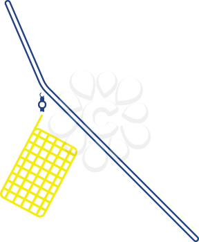 Icon of  fishing feeder net. Thin line design. Vector illustration.