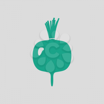 Radishes icon. Gray background with green. Vector illustration.