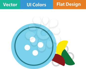 Sewing buttons icon. Flat color design. Vector illustration.