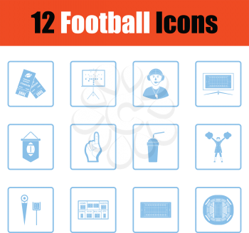 American football icon. Blue frame design. Vector illustration.