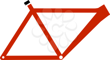 Bike Frame Icon. Flat Color Design. Vector Illustration.