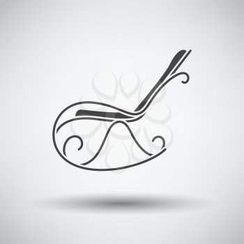 Rocking Chair Icon. Dark Gray on Gray Background With Round Shadow. Vector Illustration.