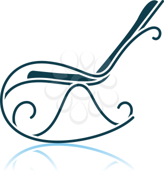 Rocking Chair Icon. Shadow Reflection Design. Vector Illustration.