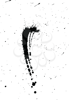 Abstract grunge blobs background. Black on white. Vector illustration.