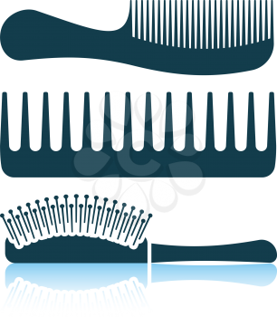 Hairbrush icon. Shadow reflection design. Vector illustration.