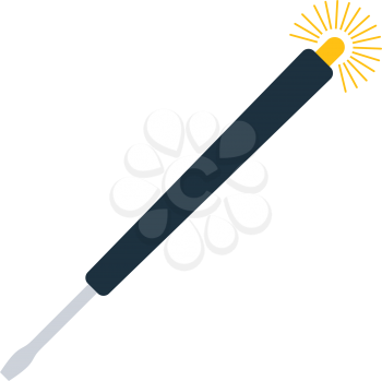 Electricity test screwdriver icon. Flat color design. Vector illustration.