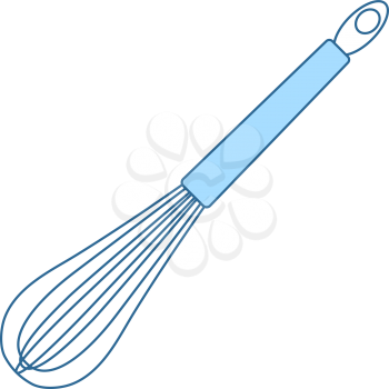 Kitchen Corolla Icon. Thin Line With Blue Fill Design. Vector Illustration.