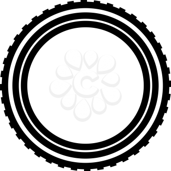 Bike Tyre Icon. Bold outline design with editable stroke width. Vector Illustration.