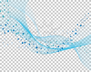 Abstract water background with transparency grid on back. Vector Illustration.