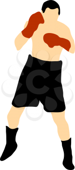 Boxing  silhouette. Fully editable EPS 10 vector illustration.