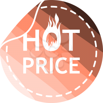 Hot Price Icon. Flat Color Ladder Design. Vector Illustration.