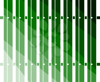 Icon Of Construction Fence. Flat Color Ladder Design. Vector Illustration.