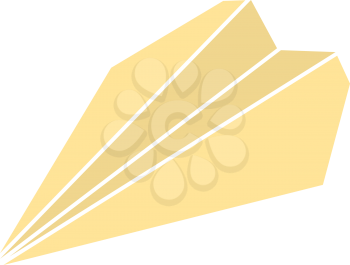 Paper Plane Icon. Flat Color Design. Vector Illustration.