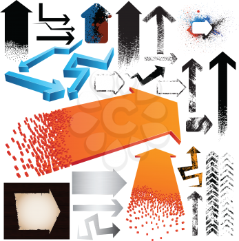 Royalty Free Clipart Image of a Collection of Arrows