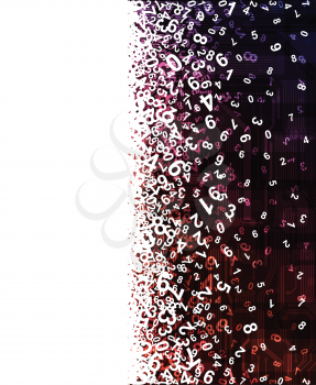 Royalty Free Clipart Image of a Numerical Background