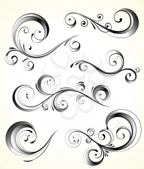 Royalty Free Clipart Image of Flourishes