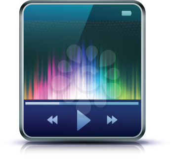Royalty Free Clipart Image of a Media Player