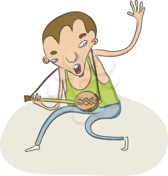 Royalty Free Clipart Image of a Performer