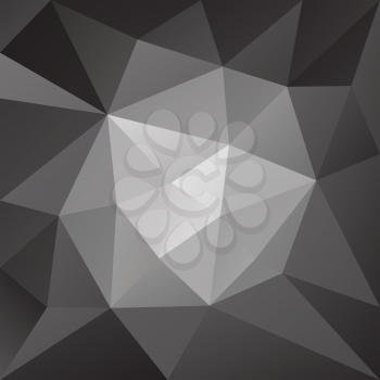 abstract black and white low poly design background vector gradient illustartion