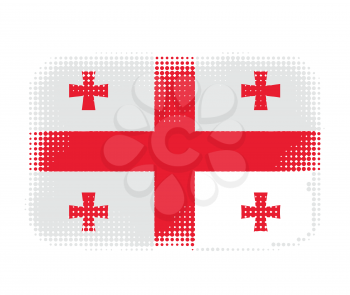 Georgia flag symbol halftone vector background illustration