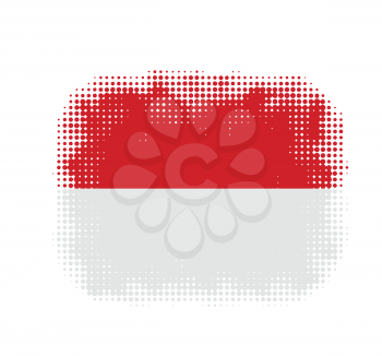 Monaco flag symbol halftone vector background illustration