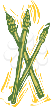 Royalty Free Clipart Image of Asparagus Spears