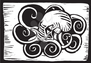 Royalty Free Clipart Image of an Octopus