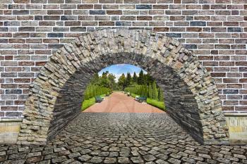 stone arch in the wall 