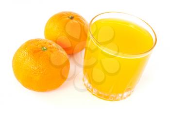 Royalty Free Photo of Mandarins and a Glass of Juice