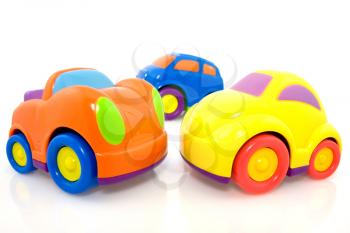 Royalty Free Photo of Plastic Toy Cars