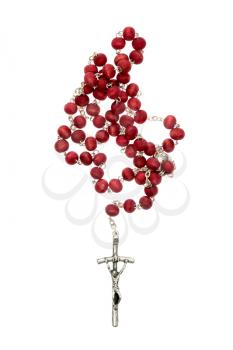 Rosary beads religion icon isolated on white background