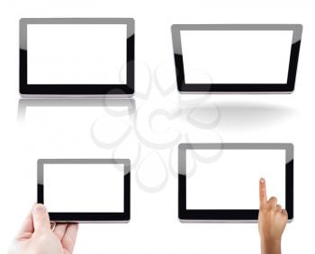 Modern tablet device over white background
