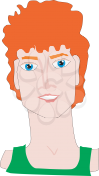 Royalty Free Clipart Image of a Red-Haired Boy