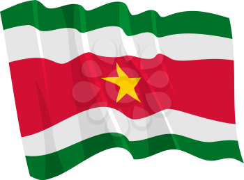Royalty Free Clipart Image of the Suriname Flag