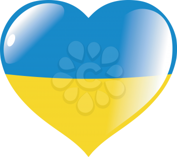 Image of heart with flag of Ukraine