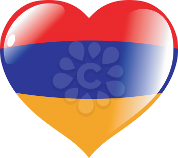 Image of heart with flag of Armenia
