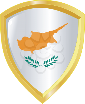 Coat of arms in national colours of Cyprus