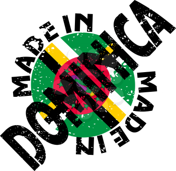 vector label Made in Dominica