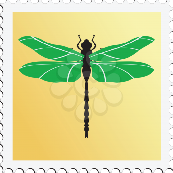 stamp with image of dragonfly
