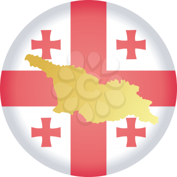 An illustration with button in national colours of Georgia