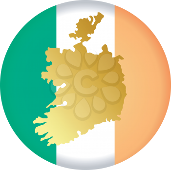 An illustration with button in national colours of Ireland