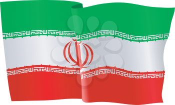 vector illustration of national flag of Iran