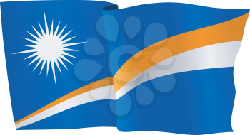 vector illustration of national flag of Marshall Islands