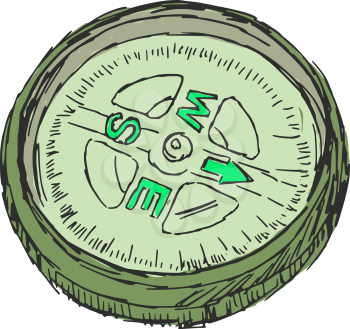 Royalty Free Clipart Image of a Compass