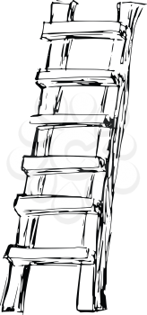 sketch, doodle, hand drawn illustration of ladder