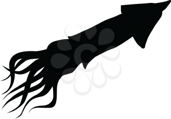 silhouette of squid